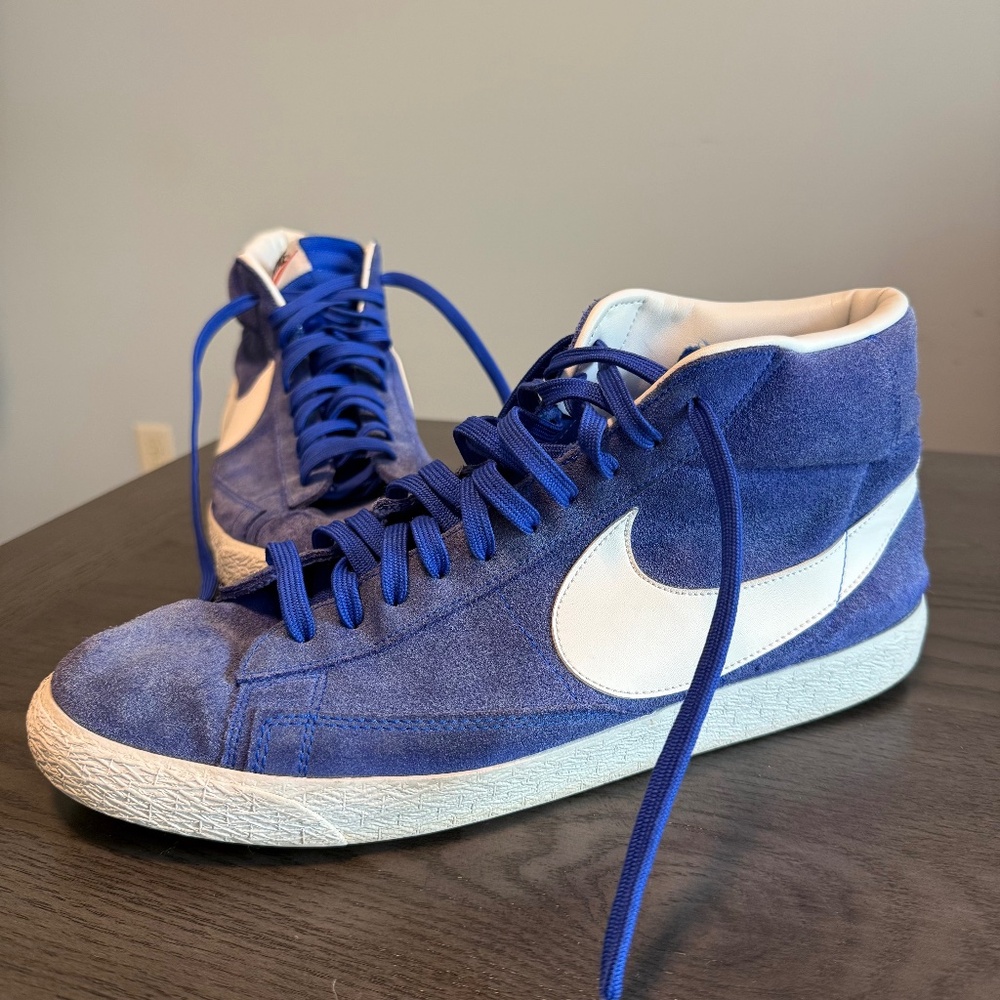 Nike Men's Blazer Mid Sneakers Blue White Size US 13